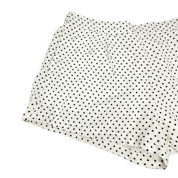 Kate Spade New York X Target white Polka Dot  Linen Blend 3" Shorts Size Large - Picture 7 of 10